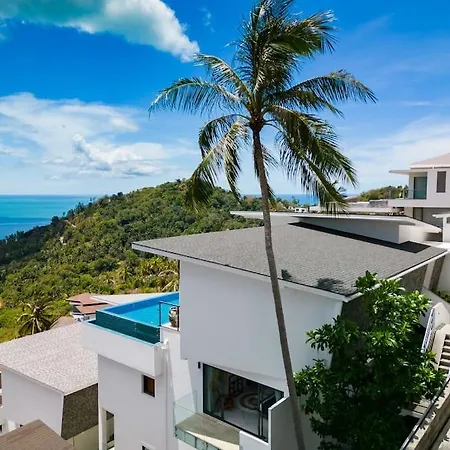 Luxury Blue Coco Sea View Villa - 4X4 Suv Included Koh Samui Exterior photo