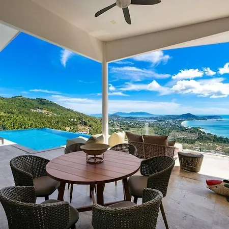 Luxury Blue Coco Sea View Villa - 4X4 Suv Included Koh Samui Exterior photo